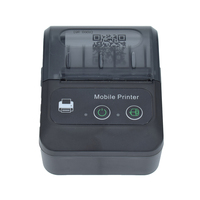 Mini impresora térmica de recibos, dispositivo portátil recargable con puerto USB BT, inalámbrico, 58mm