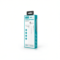 Écouteurs intra-auriculaires filaires 4 pièces avec interface 3,5 mm, câble de 1,2 m, transducteur dynamique, en plastique, sans réduction de bruit