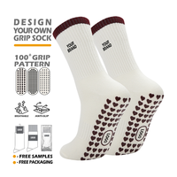 Chaussettes de yoga mi-mollet en coton de haute qualité, respirantes et personnalisables, antidérapantes pour le Pilates, pour femmes