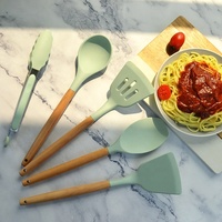 Spatule de service à spaghetti en silicone avec support Ustensiles de cuisine Cuillère à fente Outils de cuisson