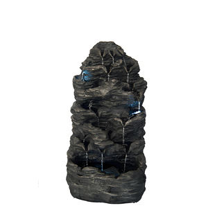 <span class=keywords><strong>Fontaine</strong></span> <span class=keywords><strong>d</strong></span>'<span class=keywords><strong>eau</strong></span> en forme de tour de roche avec lumières LED, cascade relaxante pour l'intérieur et l'extérieur, <span class=keywords><strong>d</strong></span>écoration pour la maison et le jardin - Product Image 2