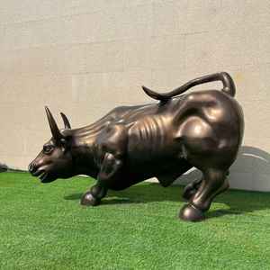 等身大 ファイバーグラス製 バッファロー 樹脂製 動物彫刻 リアルなカスタマイズ対応 ガーデンデコレーション アウトドア 感謝祭 ハロウィン - Product Image 2