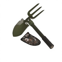 CAMPOTEK Pelle pliante multifonctionnelle, pelle militaire, équipement de survie en camping, outil de creusement de vers de terre, outil d'extérieur