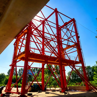 Camion-citerne à ciment de 50 tonnes, plateforme de levage verticale à charge lourde pour la construction d'infrastructure routière et de ponts industriels