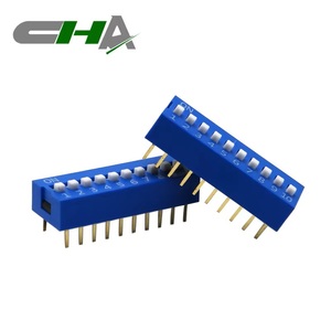 Interruptor <span class=keywords><strong>DIP</strong></span> de la serie CHA DS Interruptor de código de inmersión de pasador de orificio pasante de 2,54mm - Product Image 3