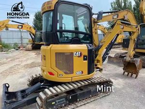 Miniexcavadora sobre orugas Caterpillar 303 de 3 toneladas usada, buen estado, equipo de construcción, Motor central, maquinaria Original a la venta - Product Image 2