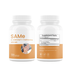 Cápsulas/Tabletas de <span class=keywords><strong>S</strong></span>-Adenosil-Metionina SAM-e 400mg de Marca Privada OEM, el Mejor Suplemento para el Estado de Ánimo, el Hígado y las Articulaciones para Adultos y Mascotas - Product Image 1