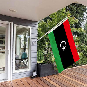 Bandera de Libia de 3x5 pies, poliéster resistente con ojales, bandera nacional libia, Drapeau <span class=keywords><strong>Libye</strong></span>, colores vivos para actividades al aire libre - Product Image 2