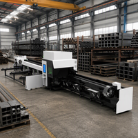 Découpeuse laser à fibre haute précision 6000W, grand diamètre de tube 360mm 550mm, trois mandrins, meilleur fabricant de machines de découpe laser pour tubes