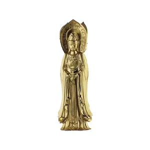관음 입상 황금 부처님 조각 홈 장식 마스코트