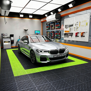 Wholesale PP Material Garage Floor Tiles Easy Assembly Drainage <b>Plastic</b> <b>Flooring</b> for Garage Workshop Indoor - Product Image 5