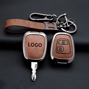 Vente en gros vente directe prix raisonnable prix alliage de zinc housse de <span class=keywords><strong>clé</strong></span> de voiture métal et cuir pour <span class=keywords><strong>peugeot</strong></span> 206 - Product Image 1