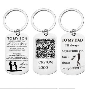 Porte-clés en aluminium bidimensionnel, petit cadeau personnalisé, pendentif avec code QR - Product Image 1