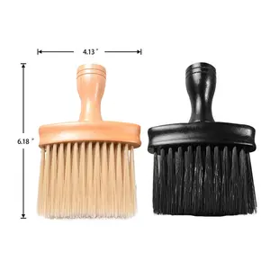 Gloway High Quality Salons Barbershops Soft Hair Wooden Handle Neck Cleaning Duster Brush Haircut Cleaning Brush for Women Men