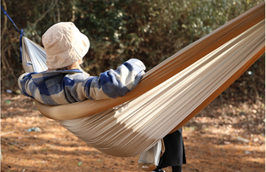 Double <span class=keywords><strong>hamac</strong></span> gonflable Portable anti-renversement, balançoire d'extérieur, adulte, enfant, léger, simple, camping en plein air, moustiquaire - Product Image 2