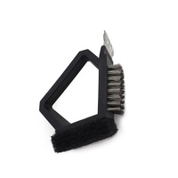 Brosse de nettoyage pour barbecue Uncle MOK, poils en acier les plus sûrs, grattoir, 3 en 1, tampon à récurer multifonctionnel, résistant à la chaleur, pour l'extérieur