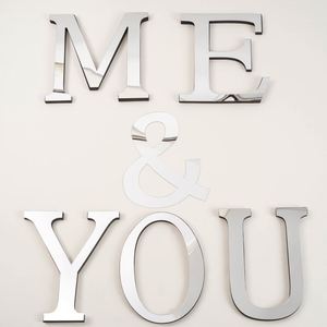 Custom 3D Acrylic <b>Letter</b> <b>Wall</b> Stickers - 15cm English Alphabet for Logo/Name, Wedding Backdrop & Home Decor (Free Design Proof) - Product Image 2