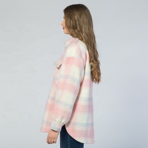 Belles chemises <span class=keywords><strong>à</strong></span> <span class=keywords><strong>carreaux</strong></span> <span class=keywords><strong>à</strong></span> manches longues et boutons sur la poitrine pour femmes - Product Image 2