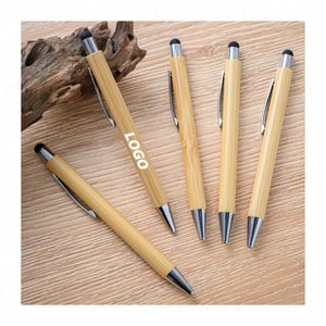 Bolígrafo de Bambú Personalizable con Punta Táctil - Regalo Promocional Ecológico para Hoteles, Oficinas y Estudiantes - Product Image 1