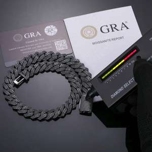 925 argent hommes Bracelet accessoire personnalité de la mode 10mm Double rangée diamant Bracelet cubain produit le plus vendu de l'inde - Product Image 3