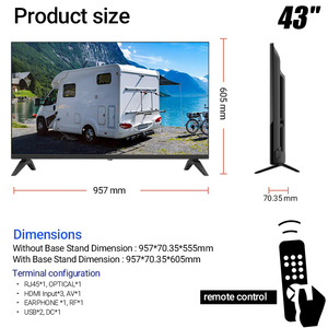 43 pouces Goo-gle <span class=keywords><strong>Camping</strong></span> RV <span class=keywords><strong>TV</strong></span> 4K UHD 2G 8G Chargeur de voiture <span class=keywords><strong>Support</strong></span> <span class=keywords><strong>mural</strong></span> Smartphone Miroir Telesivion Caravan Android Smart DC 12V <span class=keywords><strong>TV</strong></span> - Product Image 3