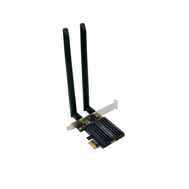 Y10 WiFi 6E Intel AX210 AXE5400 PCIe WiFi Card for PC Tri Band Wireless Adapter for Desktop PC Base Dual Antenna,802.11ax