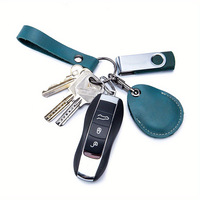 Gantungan Tas Kulit Mewah Buatan Tangan Mini Gantungan Kunci Tas Kulit Gantungan Kunci Nfc Kulit Dapat Disesuaikan Carabiner Gantungan Kunci Segitiga