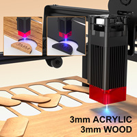 Machine de gravure au laser à diode entièrement automatique pour cuir, précision de 0,1 mm, fonctionnement en trois modes USB/App/ sans fil, prend en charge le format DXF