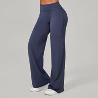 91229 Pantalon de yoga évasé taille haute pour femme, leggings souples et extensibles coupe bootcut, pantalon de sport à jambe large pour l'entraînement, la danse et le fitness