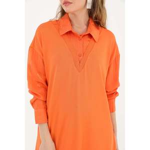 Camiseta Túnica Naranja para Mujer Puane con Detalles, Tela Suave y Cómoda, Diseño Elegante para Uso Diario y Ocasiones Especiales - Product Image 5