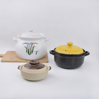 Ustensiles de cuisine japonais en céramique, casseroles en argile avec couvercle pour la soupe de cuisine, chauffe-plats et casseroles chaudes