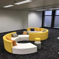Ensemble de canapés modulaires créatifs en cuir de haute qualité en forme de S, mobilier de bureau de luxe, design moderne