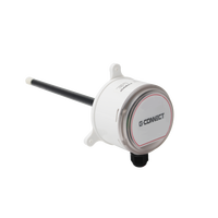Émetteur de capteur de vitesse du vent monté sur conduit 4-20mA 0-10V Plage réglable sans affichage pour salle blanche