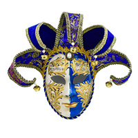 Masque vénitien haut de gamme, accessoires de performance de fête vintage, maquillage pour un bal costumé, drame théâtral