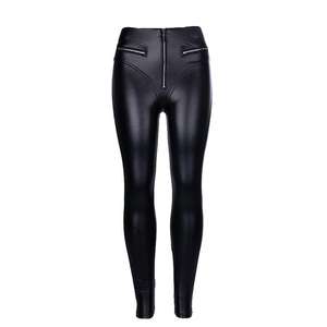 <span class=keywords><strong>Pantaloni</strong></span> da <span class=keywords><strong>donna</strong></span> a vita alta in pelle sintetica Sexy futuristici pesca <span class=keywords><strong>pantaloni</strong></span> con cerniera a vita alta Casual da motocicletta invernale - Product Image 6