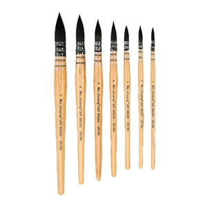 Di alta qualità 7 pz pennelli rotondi per capelli in Nylon con manico in legno per <span class=keywords><strong>pittura</strong></span> ad acqua di colore Art - Product Image 4