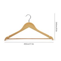 Cintres professionnels en bois massif personnalisés en bois robuste pour hôtel ensemble de cintres en bois pour vêtements avec votre logo