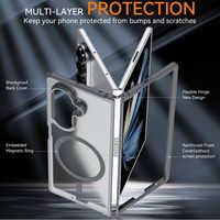 Casing Ponsel Lipat Samsung Z Fold 8/Z Flip 7 2026, PC Matte Skin-Feel Magnetik, Pelindung Anti Jatuh, Penutup Penuh