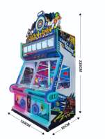Machine de jeu d'arcade commerciale à monnayeur Lucky Train, construction en plastique et métal, 2 joueurs, pour centres de divertissement familial