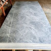 Panneaux muraux en PVC gris imperméables à l'eau, aspect marbre, multicolores, pour la rénovation des murs d'hôtels et de villas