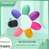 Éponge et planche de lavage pour pinceaux de maquillage avec tête en silicone, sans fil, fabriquée à Qingdao pour usage domestique