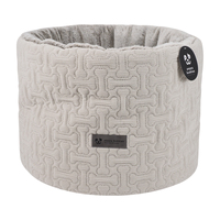 PEPPY BUDDIES FACTORY - NOUVEAUTÉ ! Lit pour chat de luxe transformable, en peluche douce et matelassé, motif os, avec base antidérapante pour l'hiver