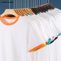 T-shirt unisexe à manches courtes en coton 100% personnalisé, 210 g/m², couleur unie, col rond, coupe classique