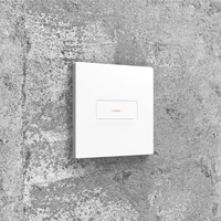 Pour la maison intelligente haut de gamme hôtel UK Standard interrupteur intelligent KNX interrupteur d'éclairage mural aluminium blanc gris couleur panneau métallique DC 24V