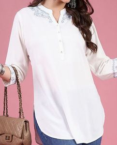 เสื้อคอปกแมนดารินปักผู้หญิง - Product Image 4