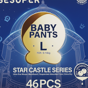 Pañales para Bebé BESUPER, Serie Star Castle, Ultra Suaves, Extra Secos, Desechables, con Extracto de Arándano para Bebés - Product Image 4