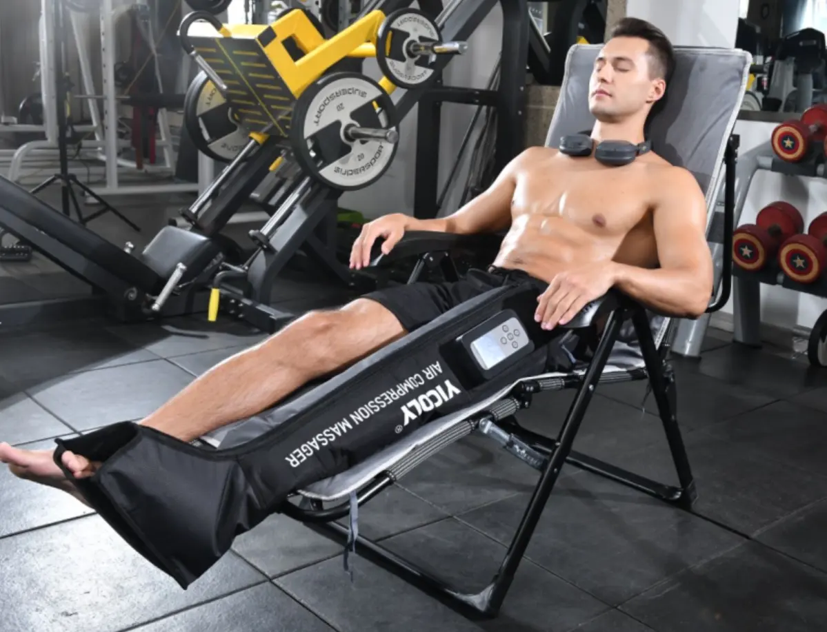 Masajeador de piernas completo de compresión de aire YICOLY para aliviar el dolor muscular del atleta y el dolor Masajeador de piernas de compresión de aire masa de piernas