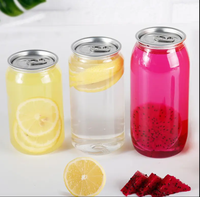 Bouteille de Jus Transparente Personnalisée 250mL 350mL 450mL 550mL, Bocal en Plastique Scellable PET pour Boissons et Sodas
