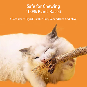 Silver Vine Mainan Kucing Catnip Interaktif Berkualitas Tinggi Grosir Lucu 2025 Aksesoris Baru Grosir Tongkat Penggaruk - Product Image 3