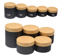 Récipient de pot cosmétique en plastique PET avec capuchon doré ou argenté, couleur ambre, bleu, vert, noir, 50g, 100g, 200g, 250g, 500g